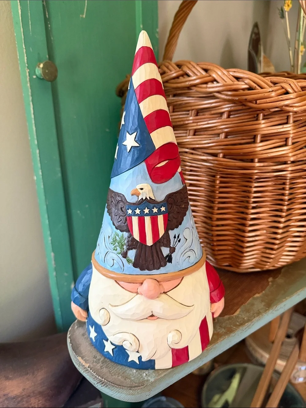 Jim Shore 11.75 In Gnome Of The Free Patriotic, Patriotic Heartwood Creek